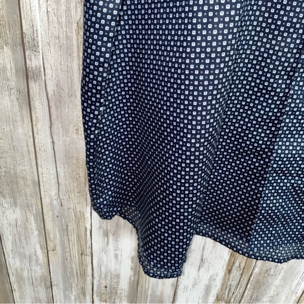 New With Tag Ted Baker Navy Geometric Print Button Down Shirt - Picture 4 of 5